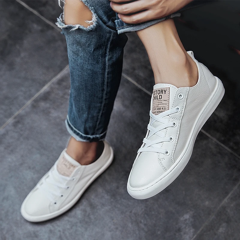 Men Shoes fashion Genuine Leather Loafers Breathable Summer lace up comfortable Casual Shoes Outdoor Men Sneakers shoes
Men Shoes fashion Genuine Leather Loafers Breathable Summer lace up comfortable Casual Shoes Outdoor Men Sneakers shoes