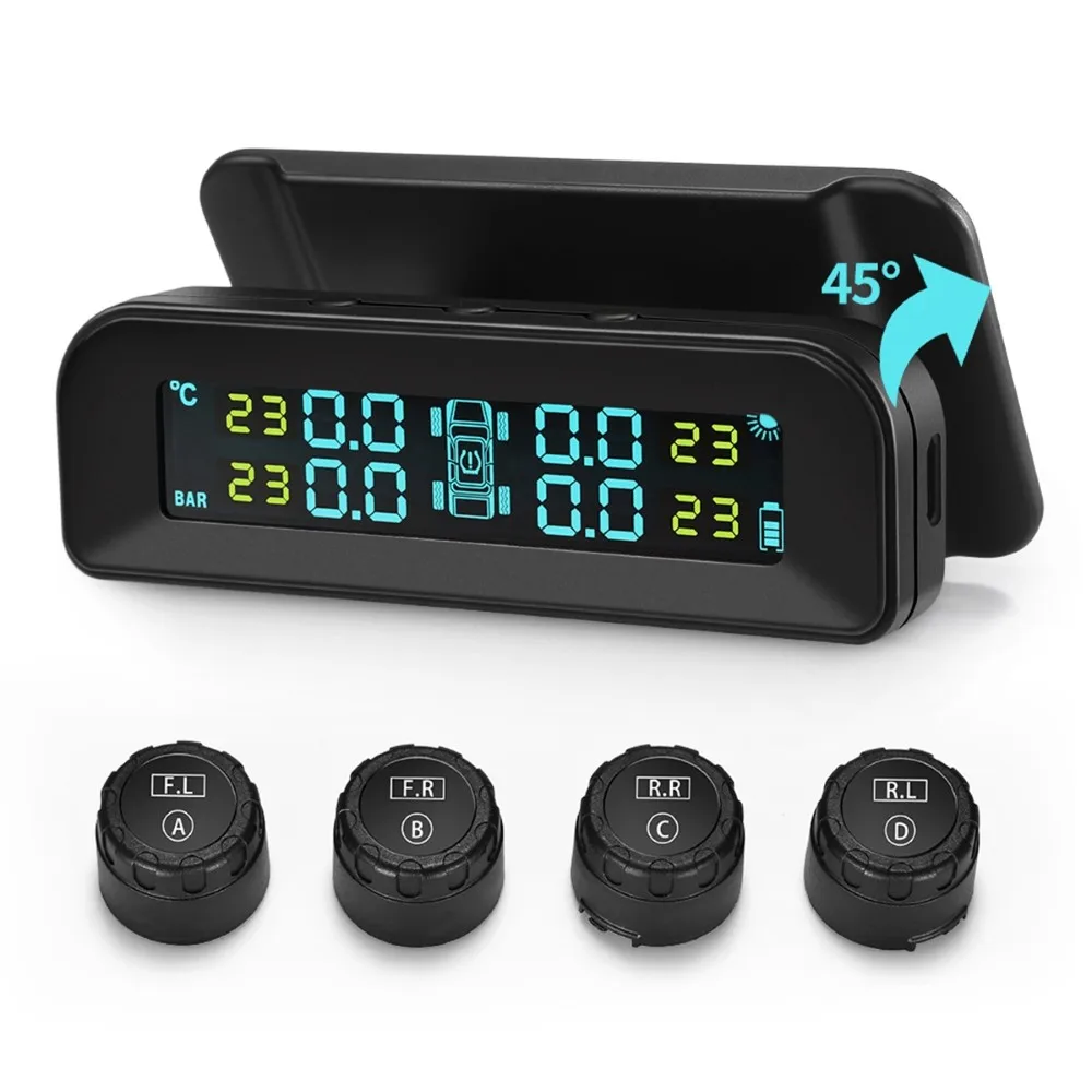 Auto TPMS Smart Car Tire Pressure Alarm Monitor System Temperature Warning External Sensor Solar Power USB Digital LCD Display 
Auto TPMS Smart Car Tire Pressure Alarm Monitor System Temperature Warning External Sensor Solar Power USB Digital LCD Display