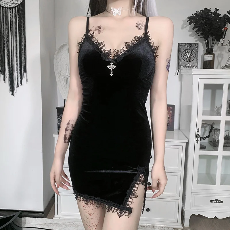 Gothic Clothes Midi Dress Dark Cross Vintage Sexy Strap High Waist Slit Goth Party Club Women Dresse Ropa Mujer Vestido Fiesta
Gothic Clothes Midi Dress Dark Cross Vintage Sexy Strap High Waist Slit Goth Party Club Women Dresse Ropa Mujer Vestido Fiesta