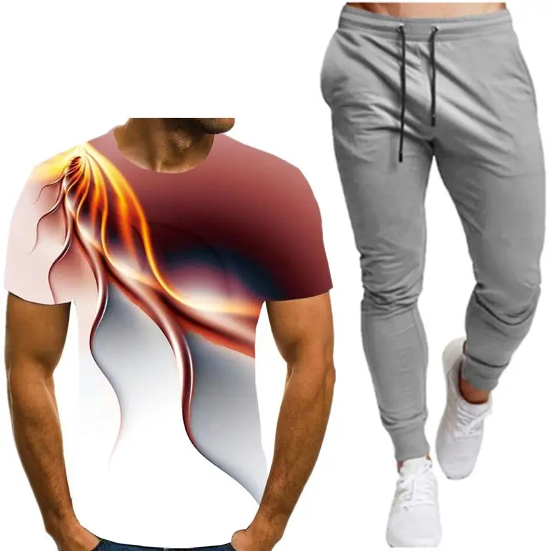 2021New T-shirt 2 Pieces Sets Tracksuit 3D Printing Men Short Sleeves+Pants Pullover Sportwear Suit Casual Sports Men Clothes
2021New T-shirt 2 Pieces Sets Tracksuit 3D Printing Men Short Sleeves+Pants Pullover Sportwear Suit Casual Sports Men Clothes