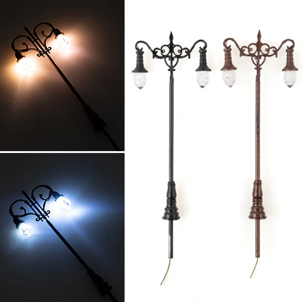 3pcs Double Head Model Railway Train Lamp Post Street Lights HO OO Scale 8cm Train Toys For Kids Railroad Decoration Scenery
3pcs Double Head Model Railway Train Lamp Post Street Lights HO OO Scale 8cm Train Toys For Kids Railroad Decoration Scenery
