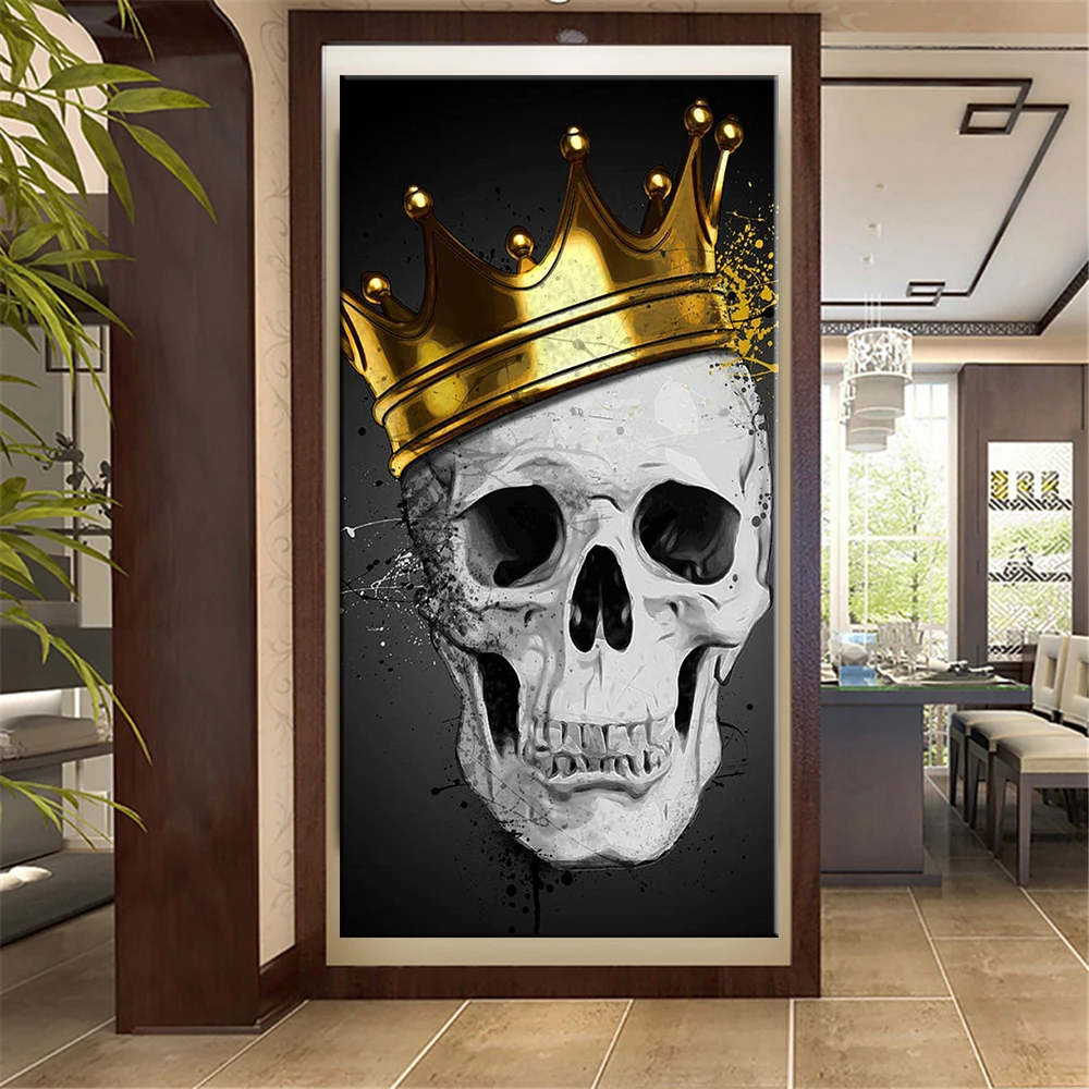 Abstract White Vintage Skull Wearing Crown Canvas Painting Posters and Prints for Living Room Wall Pictures Home Decoration
Abstract White Vintage Skull Wearing Crown Canvas Painting Posters and Prints for Living Room Wall Pictures Home Decoration