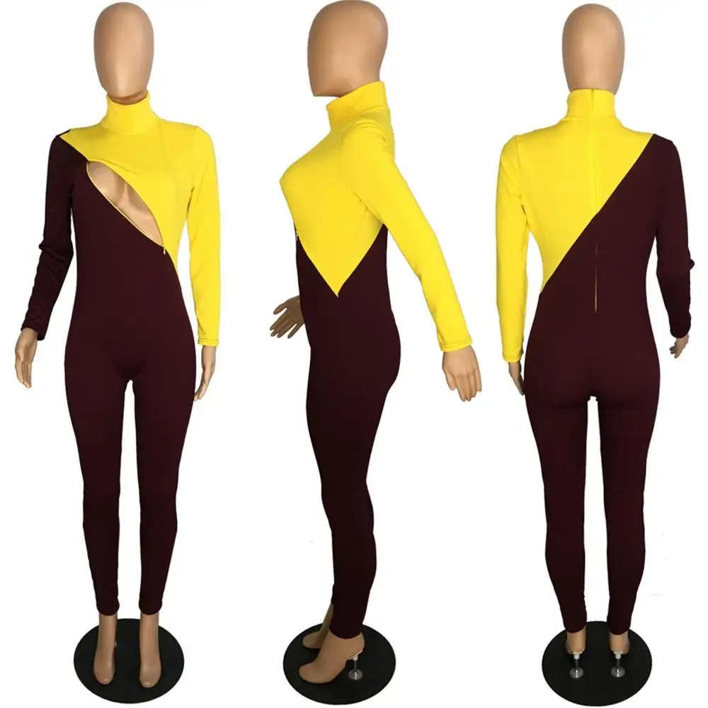 Rib Knitted Patchwork Women Rompers Turtleneck Hollow Out Sexy Club Long Sleeve Jumpsuits Solid Casual Plus Size Zipper Bodysuit
Rib Knitted Patchwork Women Rompers Turtleneck Hollow Out Sexy Club Long Sleeve Jumpsuits Solid Casual Plus Size Zipper Bodysuit