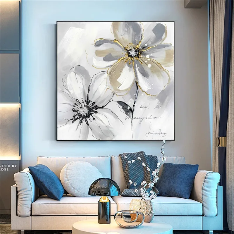 Abstract White Flowers with Golden Heart Canvas Painting Wall Art Nordic Posters and Prints Wall Pictures for Living Room Decor
Abstract White Flowers with Golden Heart Canvas Painting Wall Art Nordic Posters and Prints Wall Pictures for Living Room Decor