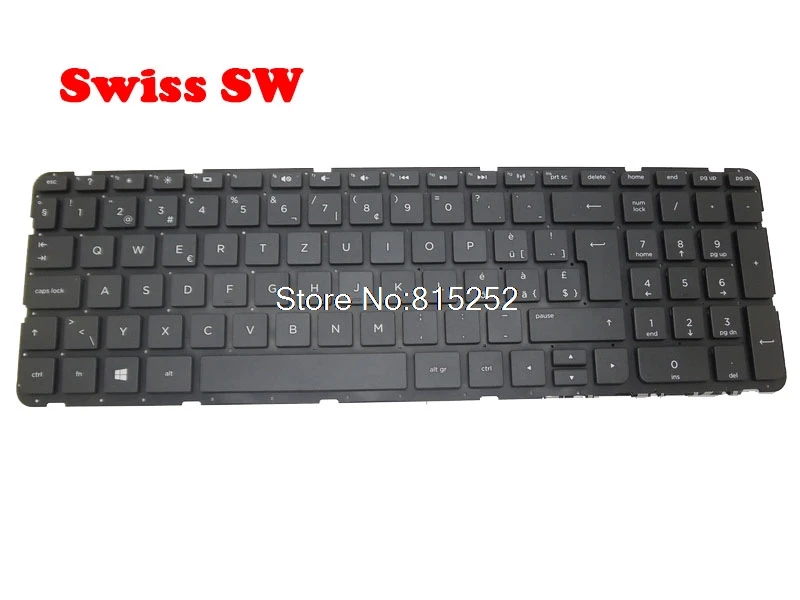 

Keyboard For HP PAVILION 15-N000 15-N100 15-E000 Swiss SW/Taiwan TW/Romania RO 719853-BG1 719853-AB1 719853-271 Black NO Frame