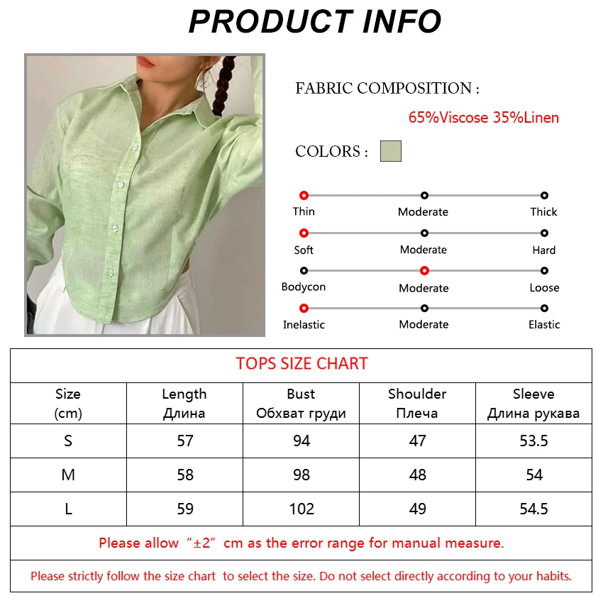 Bclout Green Linen Thin Blouses Women Summer Long Sleeve Single Breasted Shirts Female Solid Turn Down Collar Office Lady Shirts
Bclout Green Linen Thin Blouses Women Summer Long Sleeve Single Breasted Shirts Female Solid Turn Down Collar Office Lady Shirts