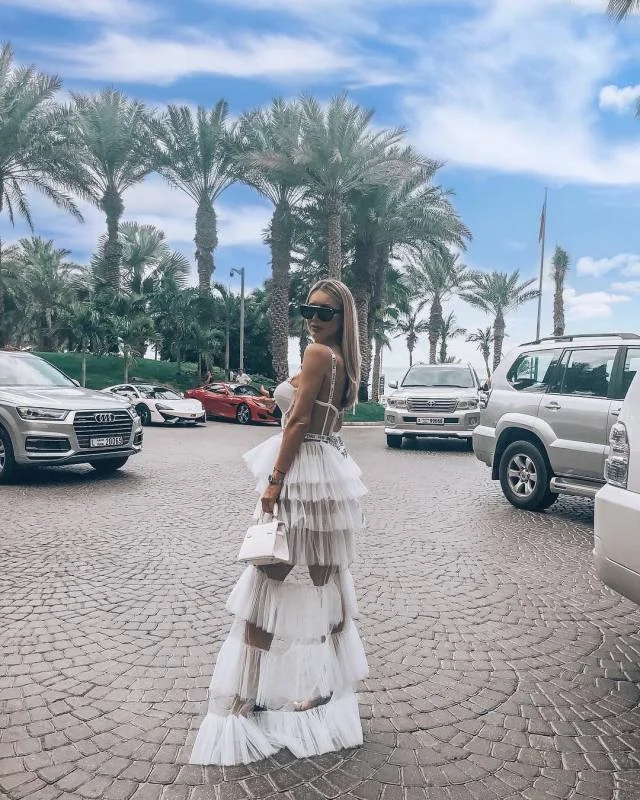 Top Quality Celebrity Black White Mesh Hollow Out Fashion Sexy Long Dress Club Party | Женская одежда