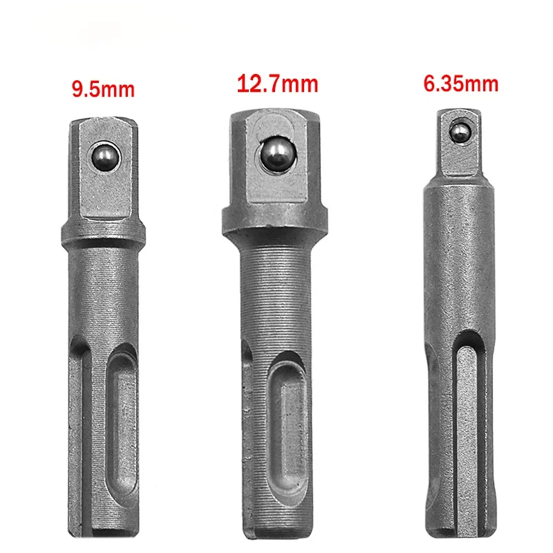 

SDS Plus Socket Driver Drills Set Drill Bit Adaptor 1/4" 3/8" 1/2" Chrome Vanadium Steel Socket Adapter Power Drill Extense Tool