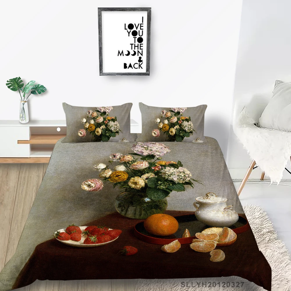 Still Life Bed Set Vase And Fruit Plate Lifelike Duvet Cover King Double Twin Full Queen Single Bedding Set Flowers And Fruits
Still Life Bed Set Vase And Fruit Plate Lifelike Duvet Cover King Double Twin Full Queen Single Bedding Set Flowers And Fruits