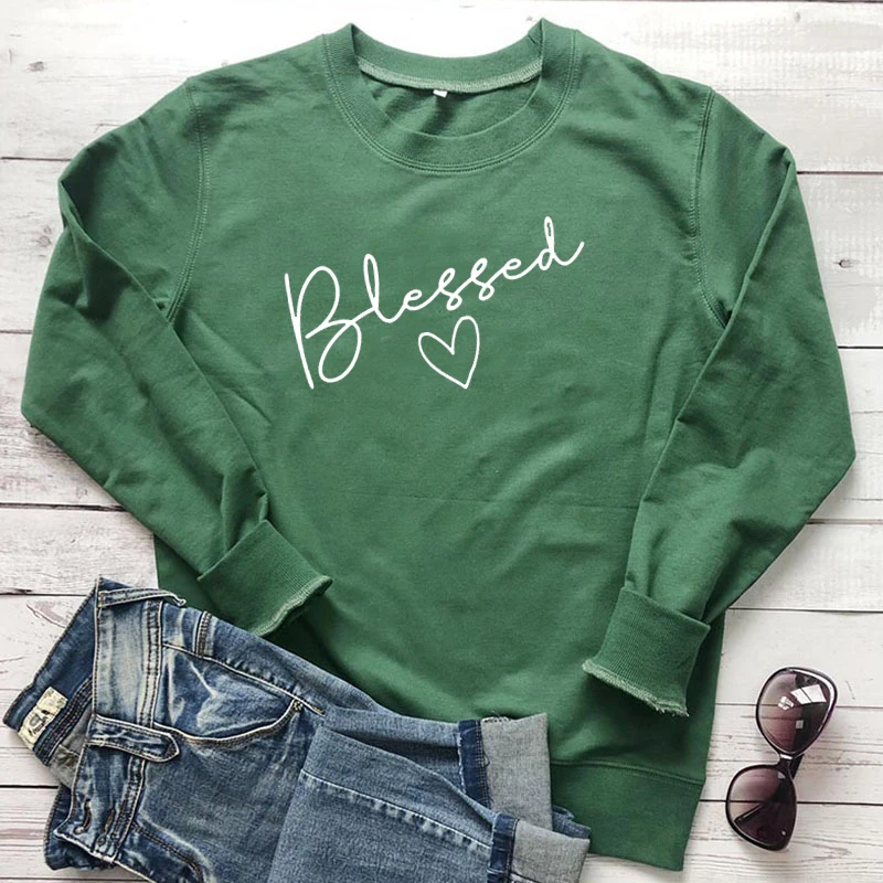 Pullover Aesthetic Casual Unisex Women Clothing Blessed Letter Print Sweatshirt Christian Jesus Love Heart Plus Size
Pullover Aesthetic Casual Unisex Women Clothing Blessed Letter Print Sweatshirt Christian Jesus Love Heart Plus Size