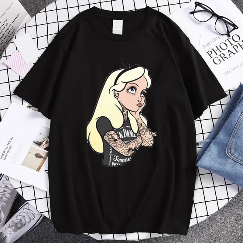 Harajuku Summer Fashion Women T-Shirt Alice's Cartoon Girl T Shirt Novelty Design Casual Female Tops Cute Princess Men T Shirt
Harajuku Summer Fashion Women T-Shirt Alice's Cartoon Girl T Shirt Novelty Design Casual Female Tops Cute Princess Men T Shirt