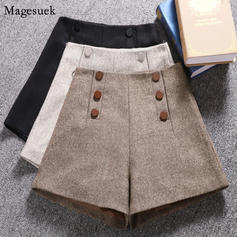 Korean Autumn Short Mujer Woolen High Waist Shorts Women Loose Wide Leg Shorts Zipper Pocket Buttons Winter Shorts Femme 7435 50
Korean Autumn Short Mujer Woolen High Waist Shorts Women Loose Wide Leg Shorts Zipper Pocket Buttons Winter Shorts Femme 7435 50