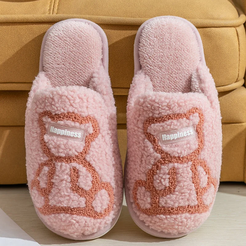 Women Slippers Winter Men Flip Flops Bear Cartoon Plush Bedroom Couples Indoor Non-Slip Shoes Home Floor Slides Flat Casual
Women Slippers Winter Men Flip Flops Bear Cartoon Plush Bedroom Couples Indoor Non-Slip Shoes Home Floor Slides Flat Casual