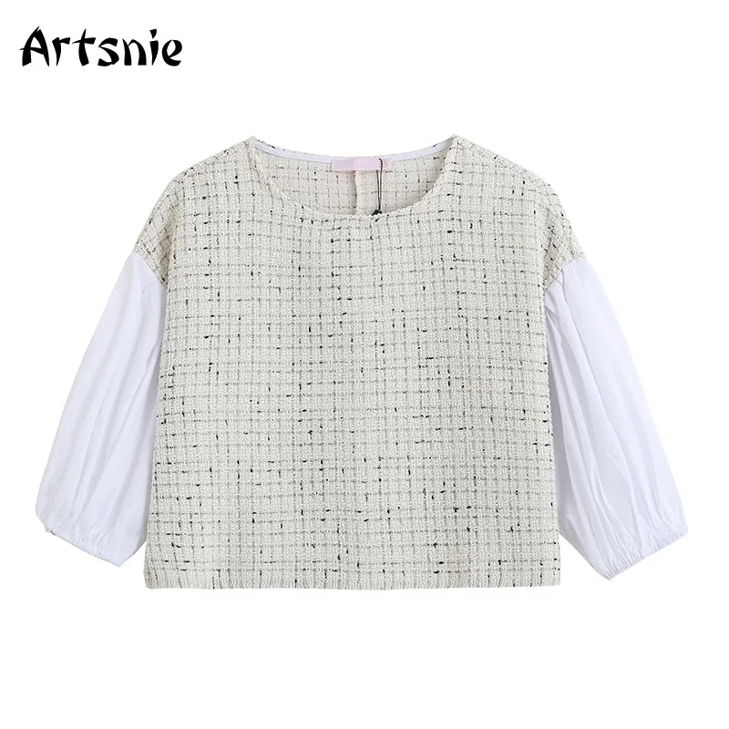 Artsnie Vintage Plaid Blouses Women Summer 2021 O Neck Lantern Sleeve Crop Tops Femme Khaki Casual Cropped Blouses Blusas Mujer
Artsnie Vintage Plaid Blouses Women Summer 2021 O Neck Lantern Sleeve Crop Tops Femme Khaki Casual Cropped Blouses Blusas Mujer