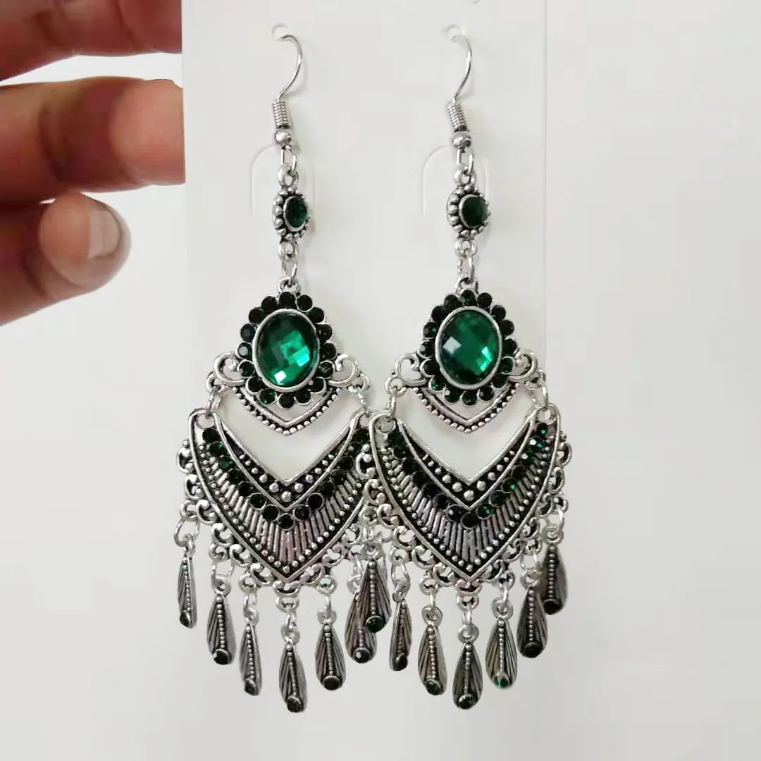 Chinese Style Texture Multi Layer Earrings Ancient Silver 925 Sterling Ethnic Boho Crystal Women Dangle Long Pendant Earrings
Chinese Style Texture Multi Layer Earrings Ancient Silver 925 Sterling Ethnic Boho Crystal Women Dangle Long Pendant Earrings