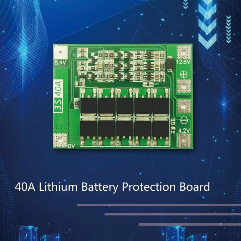 3S 40A Φ Защитная плата Улучшенная балансировка версия 18650 печатная зарядного