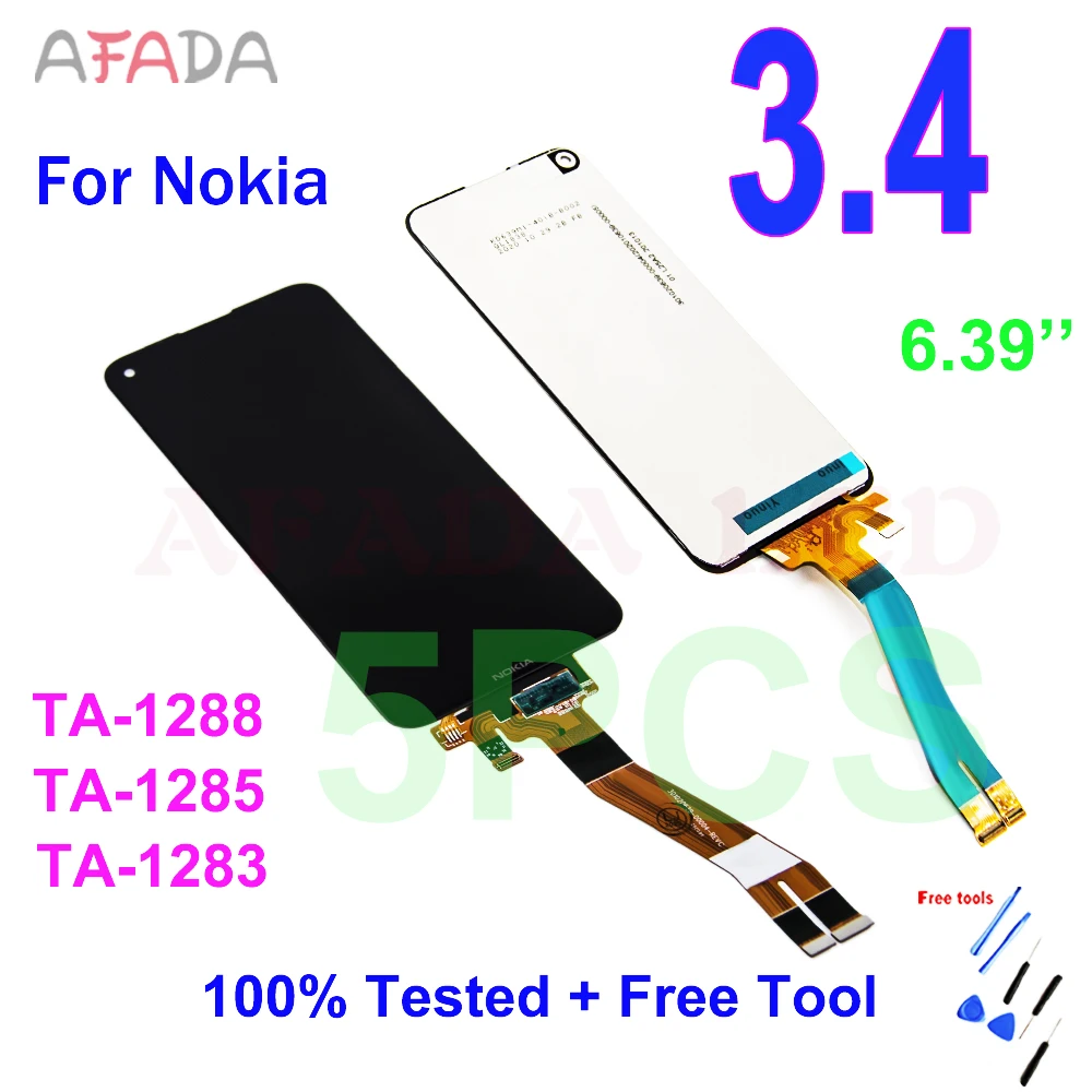 5pcs 6.52" LCD For Nokia 3.4 LCD Display Touch Screen Digitizer Assembly Replacement For Nokia 3.4 TA-1288 TA-1285 TA-1283 LCD
5pcs 6.52" LCD For Nokia 3.4 LCD Display Touch Screen Digitizer Assembly Replacement For Nokia 3.4 TA-1288 TA-1285 TA-1283 LCD