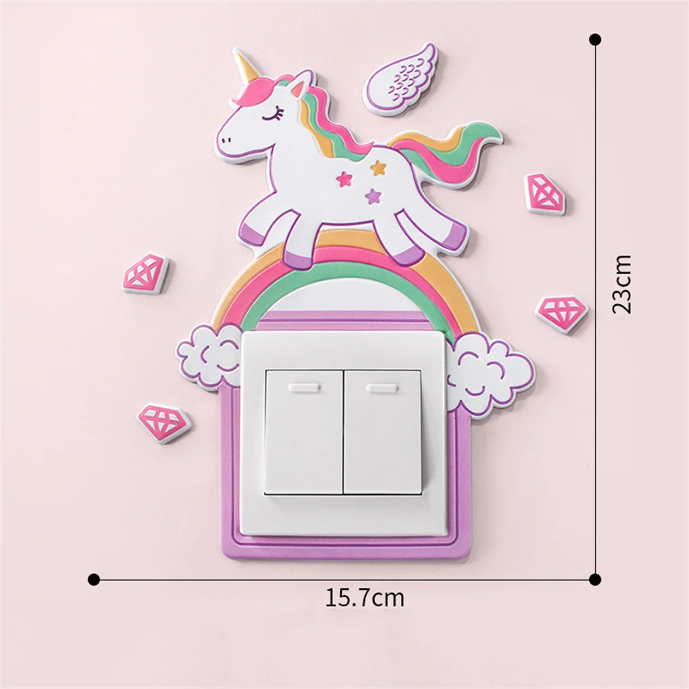 Cartoon Animal Unicorn Flamingo Switch Wall Sticker 3D Silicone On-off Switch Sticker Luminous Switch Outlet Wall Sticker Room
Cartoon Animal Unicorn Flamingo Switch Wall Sticker 3D Silicone On-off Switch Sticker Luminous Switch Outlet Wall Sticker Room