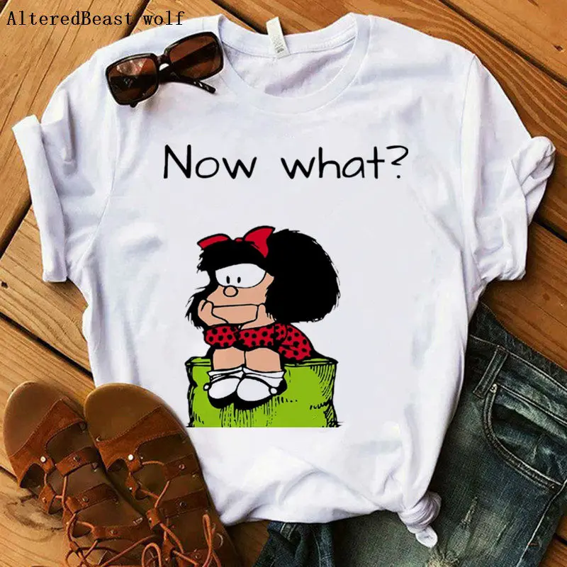 Summer casual harajuku women t shirt Now What Mafalda print women t shirt funny short sleeve o neck tops lovely vogue clothes
Summer casual harajuku women t shirt Now What Mafalda print women t shirt funny short sleeve o neck tops lovely vogue clothes