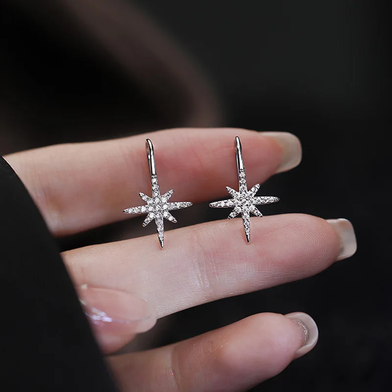 925 Sterling Silver Zircon Star Stud Earring For Women Girls Party Elegant Wedding Party Luxury Jewelry Pendientes eh619
925 Sterling Silver Zircon Star Stud Earring For Women Girls Party Elegant Wedding Party Luxury Jewelry Pendientes eh619
