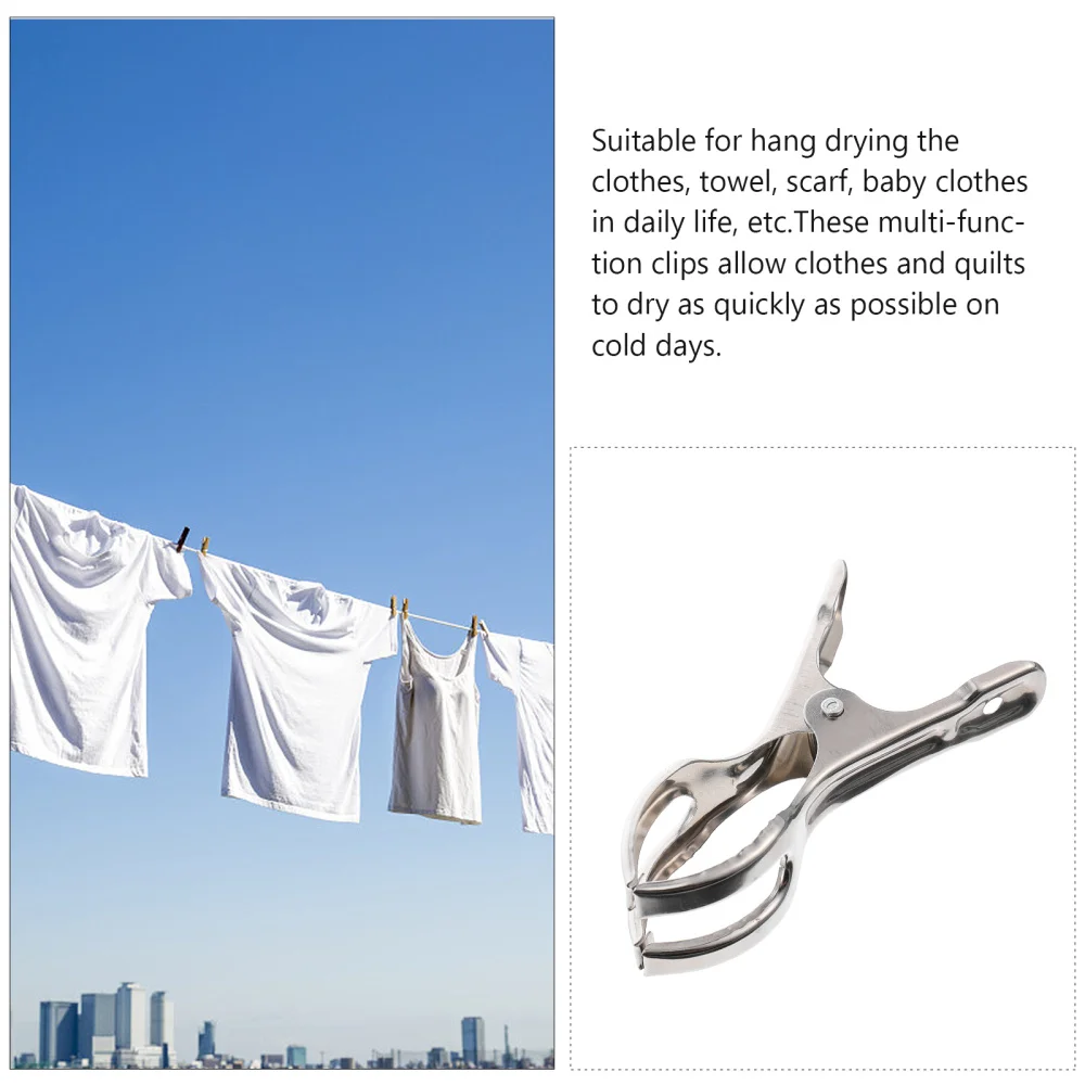 20PCS Multi Function Windproof Clothes Clips Portable Stainless Steel Clamps
20PCS Multi Function Windproof Clothes Clips Portable Stainless Steel Clamps