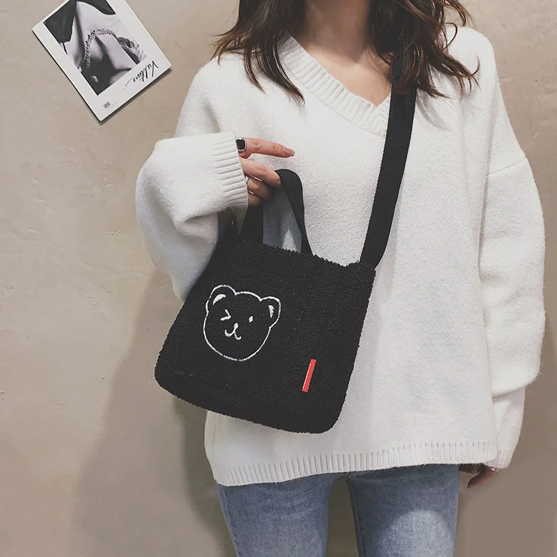 New Woolen Women's Bag Soft Girl on the Street Portable Tote Bag Cute Student Messenger Bag Fashion Single Shoulder Bag Women
New Woolen Women's Bag Soft Girl on the Street Portable Tote Bag Cute Student Messenger Bag Fashion Single Shoulder Bag Women