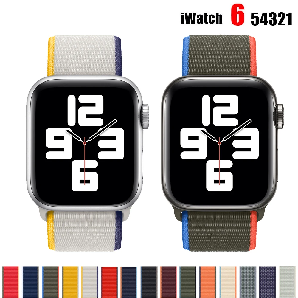 Strap for Apple watch band 44mm 40mm 45mm 41mm 42mm 38mm smartwatch belt sport loop Nylon bracelet iWatch series 3 4 6 se 7 band
Strap for Apple watch band 44mm 40mm 45mm 41mm 42mm 38mm smartwatch belt sport loop Nylon bracelet iWatch series 3 4 6 se 7 band