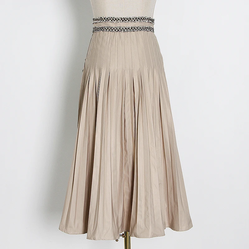 GALCAUR Patchwork Khaki Skirt For Women High Waist Pocket A Line Midi Ruched Casual Skirts Female Summer Fashion New Style 2020
GALCAUR Patchwork Khaki Skirt For Women High Waist Pocket A Line Midi Ruched Casual Skirts Female Summer Fashion New Style 2020