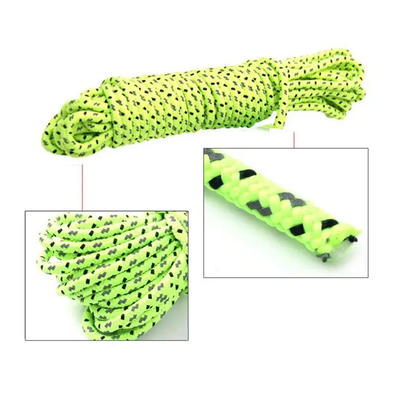 4mm 50m/16.4ft Glow in the Dark Luminous Reflective Tent Rope Guy Line Camping Cord | Спорт и развлечения