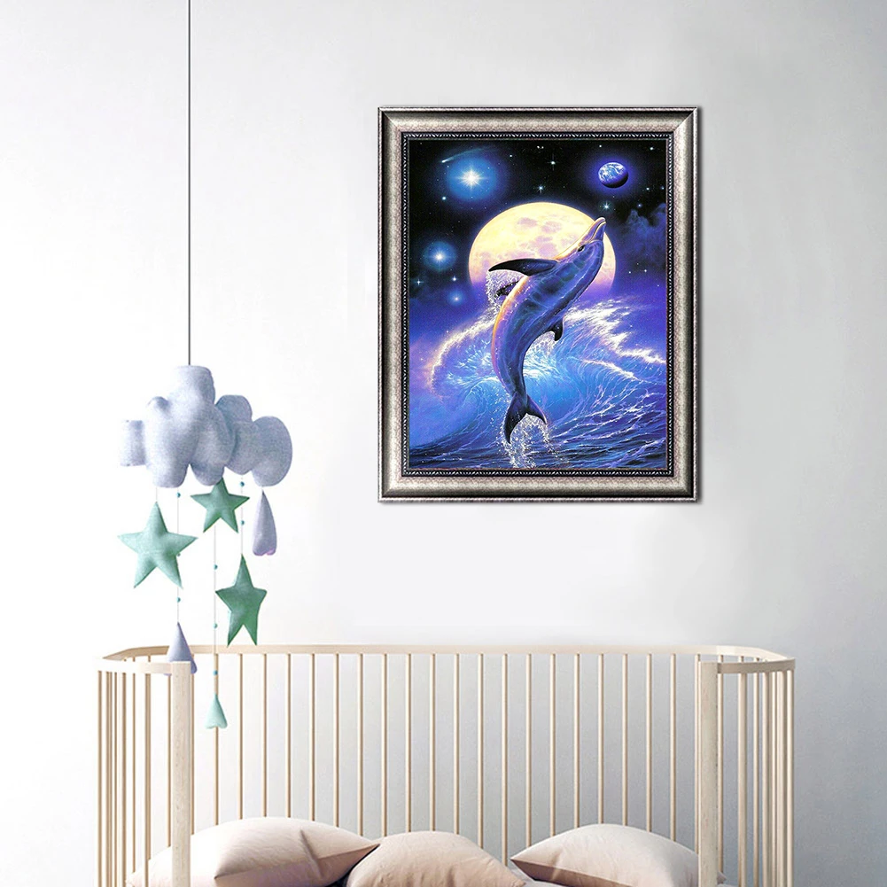 Handmade 5D Diamond Painting Cross Stitch Mosaic Picture Round Full Drill Dolphin Posters DIY Gift Home Decor Wall Decoration
Handmade 5D Diamond Painting Cross Stitch Mosaic Picture Round Full Drill Dolphin Posters DIY Gift Home Decor Wall Decoration