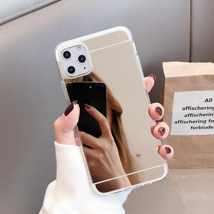 Зеркальный чехол для iPhone 12 Mini 11 Pro Max XS XR X 8 7 6 Plus SE мягкий акриловый с