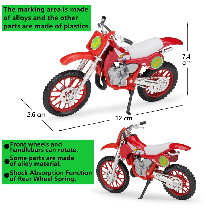 WELLY 1:18 HONDA CR250R Diecast Alloy Motorcycle Model Toy For Children Birthday Gift Toys Collection
WELLY 1:18 HONDA CR250R Diecast Alloy Motorcycle Model Toy For Children Birthday Gift Toys Collection