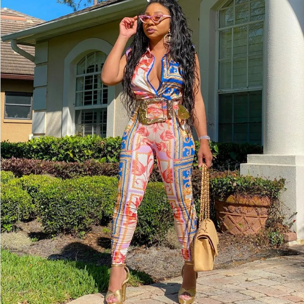2 Piece Pant Set Women Slim Pants And Sleeveless Turn-down Collar Top 2021 Fashion Print Irregular Office Lady Suit Outfits
2 Piece Pant Set Women Slim Pants And Sleeveless Turn-down Collar Top 2021 Fashion Print Irregular Office Lady Suit Outfits