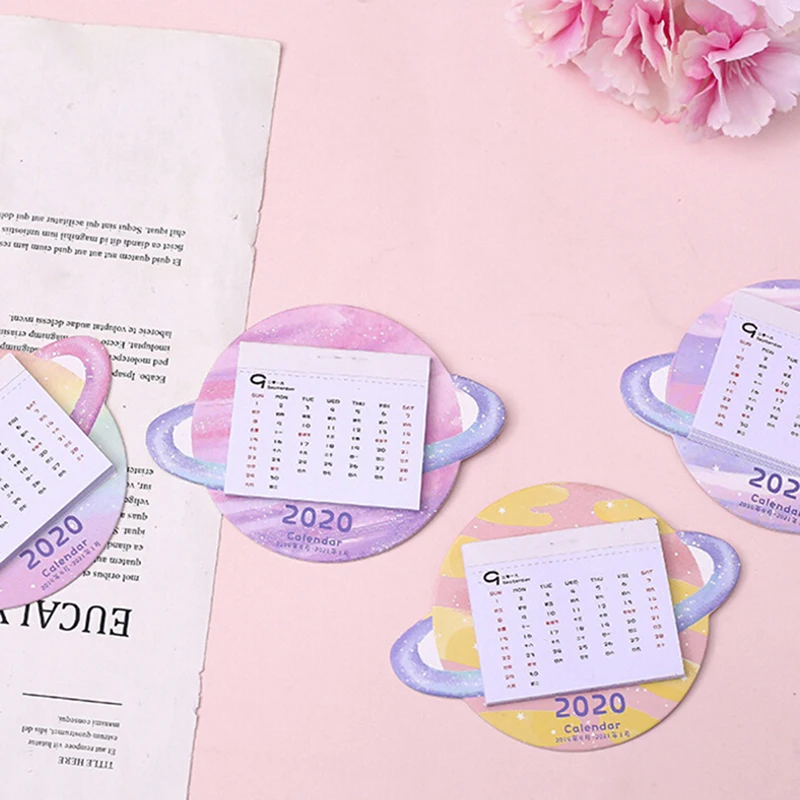 2020 креативный Цветной Настенный мини стикер с календарем ежедневный Настольный