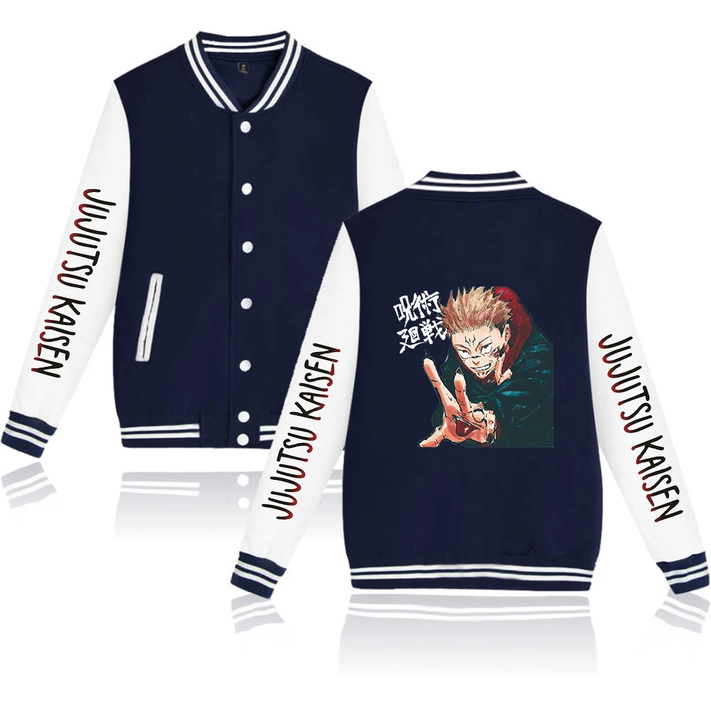 WAWNI Jujutsu Kaisen Baseball Jacket Polyester Plus Cotton Unisex Trendy Loose Hip Hop Baseball Uniform Printing Jacket 2020
WAWNI Jujutsu Kaisen Baseball Jacket Polyester Plus Cotton Unisex Trendy Loose Hip Hop Baseball Uniform Printing Jacket 2020
