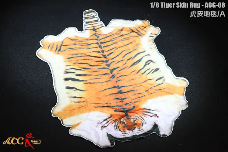 

1/6 Scale Scene Accessories Simulation Carpet Tiger Skin Carpet Cowhide for TBLeague PH 12 inch Action Figures Body Model