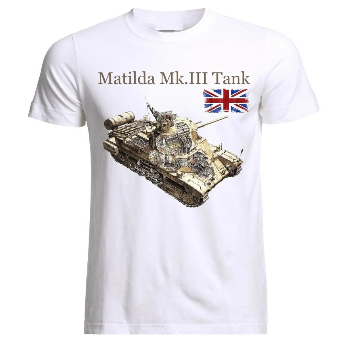 

MK 3 Tank Panzer Armure WW2 Army War UK Men T-Shirt Short Casual 100% Cotton Shirts