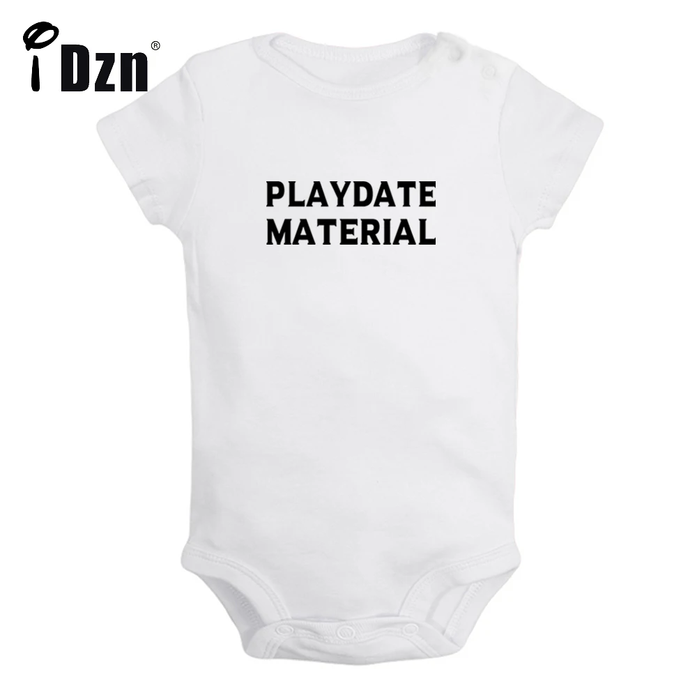 iDzn NEW Playdate Material Baby Boys Fun Rompers Baby Girls Cute Bodysuit Infant Short Sleeves Jumpsuit Newborn Soft Clothes
iDzn NEW Playdate Material Baby Boys Fun Rompers Baby Girls Cute Bodysuit Infant Short Sleeves Jumpsuit Newborn Soft Clothes