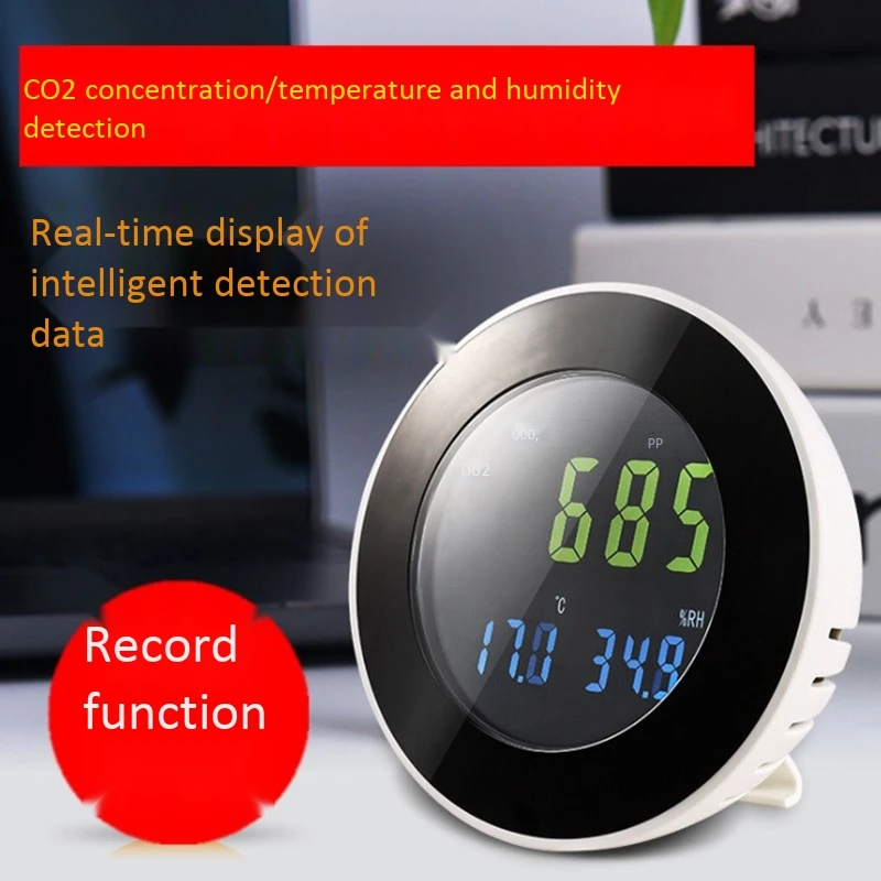 HT-501 CO2 Monitor TFT Color Screen Household Smart Portable Carbon Dioxide, Temperature and Humidity Detector
HT-501 CO2 Monitor TFT Color Screen Household Smart Portable Carbon Dioxide, Temperature and Humidity Detector