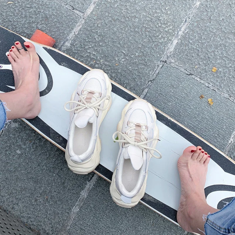 Genuine Leather Dad Sneakers platform shoes women Chunky sneakers comfortable Femme women Breathable Thick Sole Ladies shoe
Genuine Leather Dad Sneakers platform shoes women Chunky sneakers comfortable Femme women Breathable Thick Sole Ladies shoe