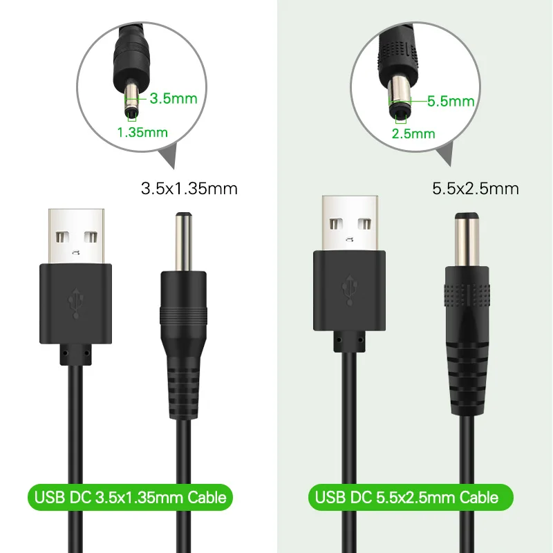 Ankndo Dc Jack Power Cable Connector 5.5*2.5Mm 3.5*1.35Mm DC Cable Usb To Dc Extension Cable for Router Speaker Charger Cable
Ankndo Dc Jack Power Cable Connector 5.5*2.5Mm 3.5*1.35Mm DC Cable Usb To Dc Extension Cable for Router Speaker Charger Cable