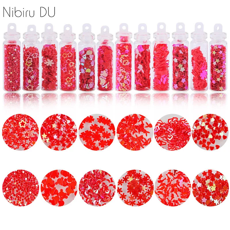 12 bottles Nail Art Decoration for Valentine's Day2022 Red/Pink Glitter Power Sequins Acrylic Nail Kit DIY Accessories
12 bottles Nail Art Decoration for Valentine's Day2022 Red/Pink Glitter Power Sequins Acrylic Nail Kit DIY Accessories
