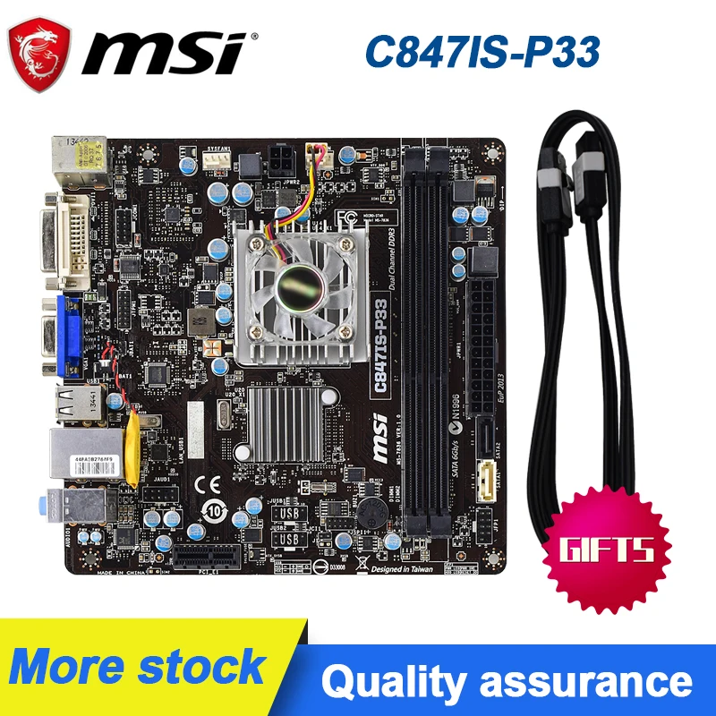 Материнская плата MSI C847IS-P33 Celeron 847 DDR3 USB2.0 SATA III DVI Mini-ITX Intel NM70 Материнская плата intel Двухъядерный процессор
Материнская плата MSI C847IS-P33 Celeron 847 DDR3 USB2.0 SATA III DVI Mini-ITX Intel NM70 Материнская плата intel Двухъядерный процессор