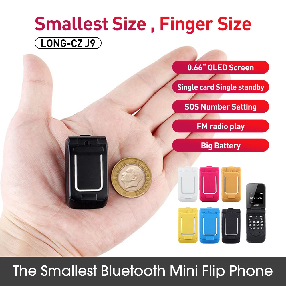 UNIWA J9 мини флип мобильный телефон беспроводной Bluetooth звонящий FM волшебный голос
