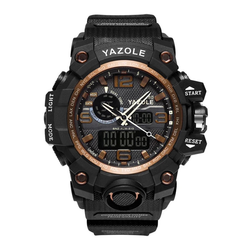 Yazole Men Military Watch 50m Waterproof Wristwatch LED Quartz Clock Sport Watch Male relogios masculino Sport S Shock Watch Men
Yazole Men Military Watch 50m Waterproof Wristwatch LED Quartz Clock Sport Watch Male relogios masculino Sport S Shock Watch Men