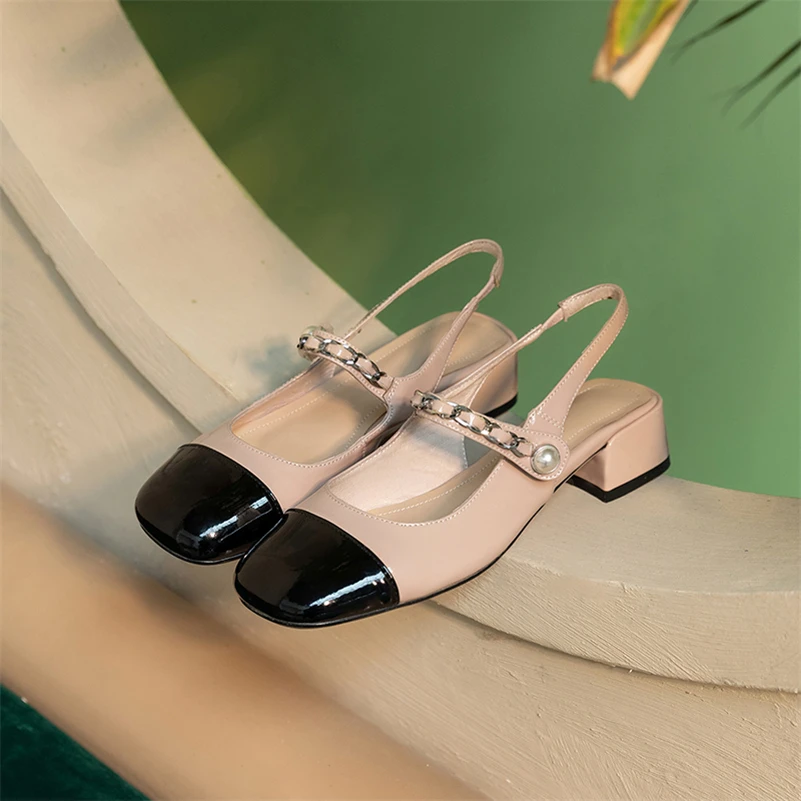 ANNYMOLI Mary Janes Natural Genuine Leather Shoes Square Toe Med Heels Chunky Heel Pumps Slingbacks Female Footwear Spring White 
ANNYMOLI Mary Janes Natural Genuine Leather Shoes Square Toe Med Heels Chunky Heel Pumps Slingbacks Female Footwear Spring White