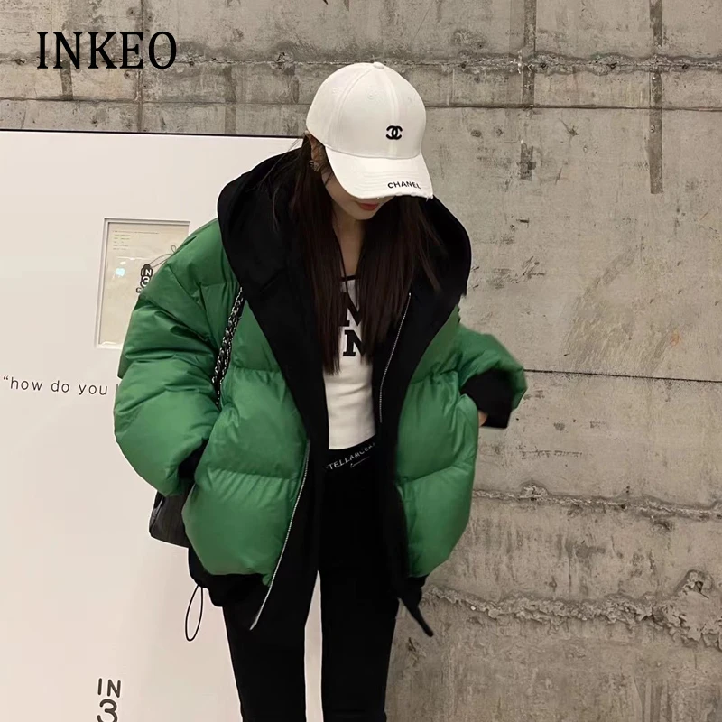 Women's winter coat Thick warm Casual Fashionable Patchwork Hooded Puffer jacket Oversized Sport style Female 2022 INKEO 1O237
Women's winter coat Thick warm Casual Fashionable Patchwork Hooded Puffer jacket Oversized Sport style Female 2022 INKEO 1O237