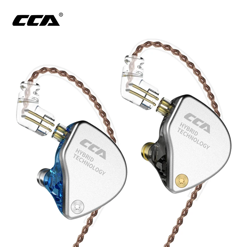 Наушники CCA CA4 IEM 1BA + 1DD наушники вкладыши с шумоизоляцией удобные Hi Fi стереозвук