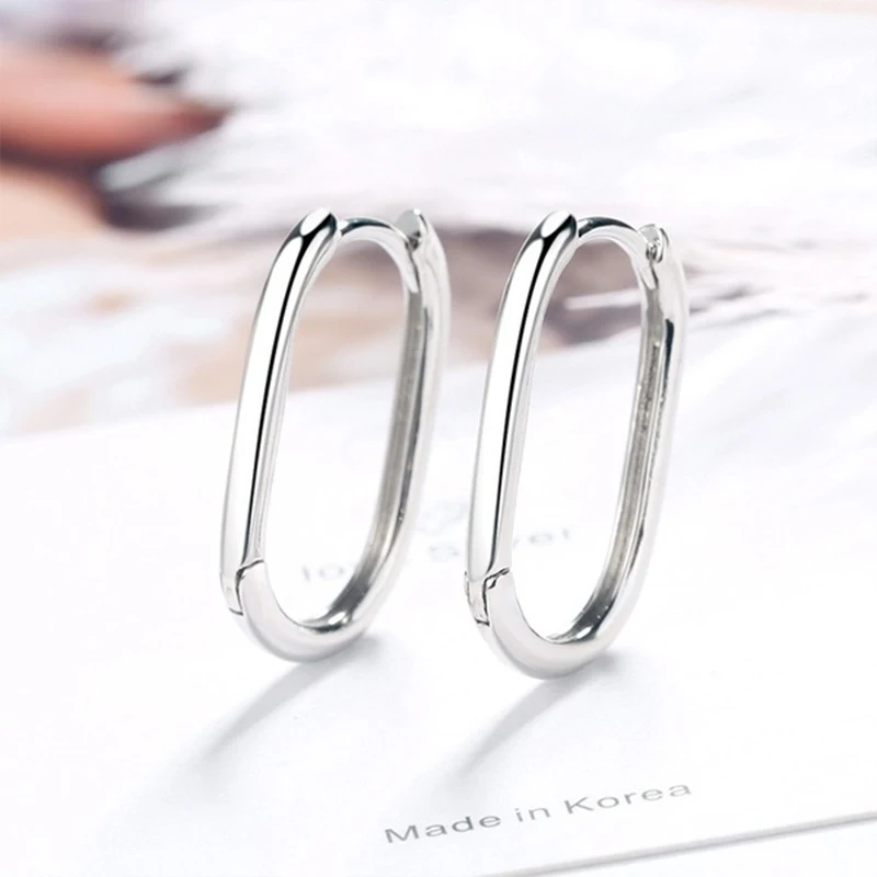 Fashion Geometric Oval Small Hoop Earrings For Women Simple Silver Color Metal Circle Accessories Retro Party Jewelry Gift
Fashion Geometric Oval Small Hoop Earrings For Women Simple Silver Color Metal Circle Accessories Retro Party Jewelry Gift