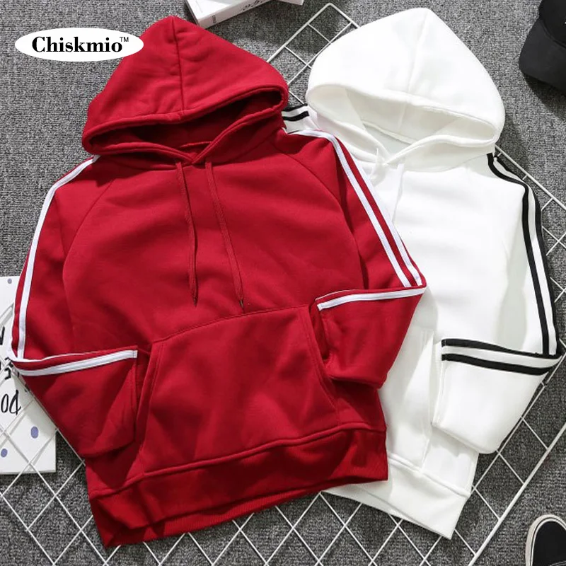 Chiskmio Couple Sweatshirt Women Hoodies Tops Striped Sleeve Pullover Ladies Drawstring Hooded Outwear Sweatshirt Autumn
Chiskmio Couple Sweatshirt Women Hoodies Tops Striped Sleeve Pullover Ladies Drawstring Hooded Outwear Sweatshirt Autumn